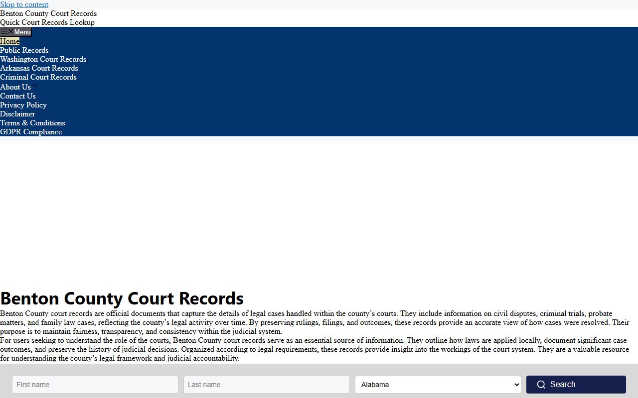Benton County Probate Court Records