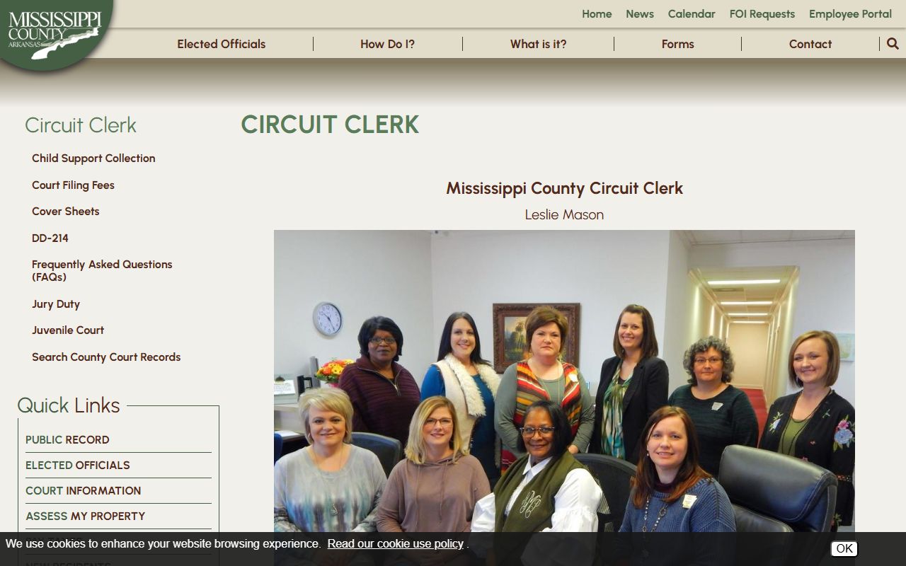 Mississippi County Circuit Clerk Probate Court Records page