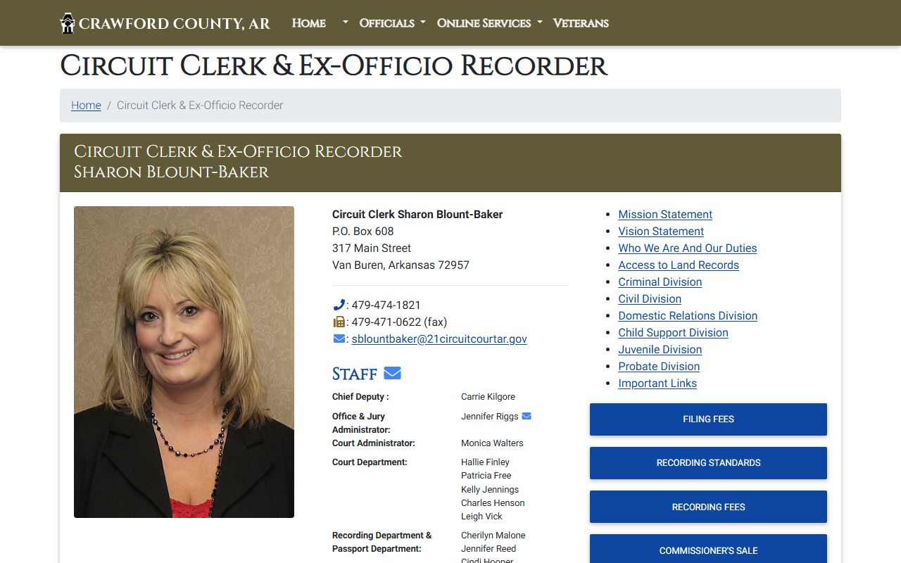 Crawford County Probate Court Records circuit clerk page