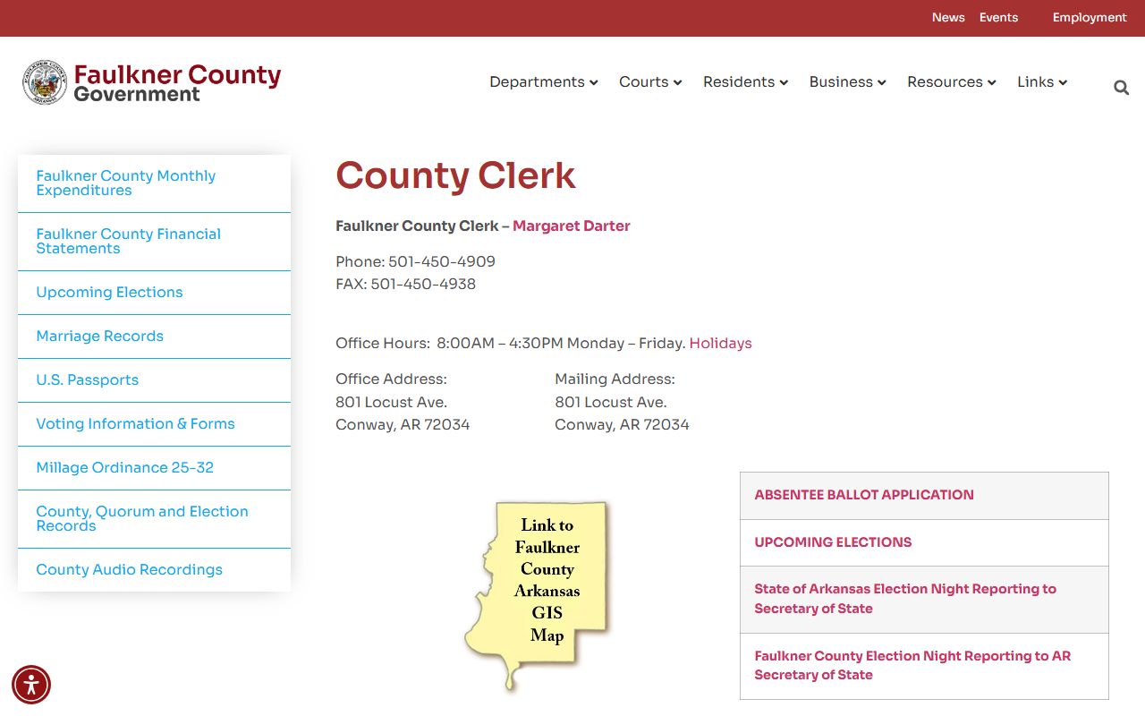 Faulkner County Probate Court Records county clerk