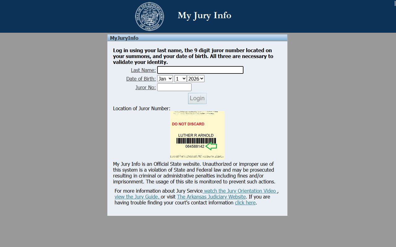 Arkansas Courts portal for Arkansas Probate Court Records access